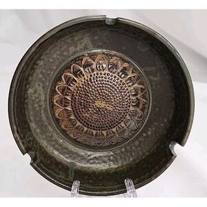 Vintage OMC Otagiri- Glazed Pottery Stoneware Ashtray, Japan 5"‎ Width